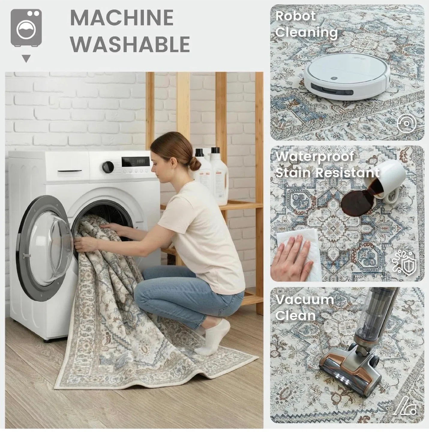 Area Rug - Soft Surface, Non-Slip, Durable image indicator(4)