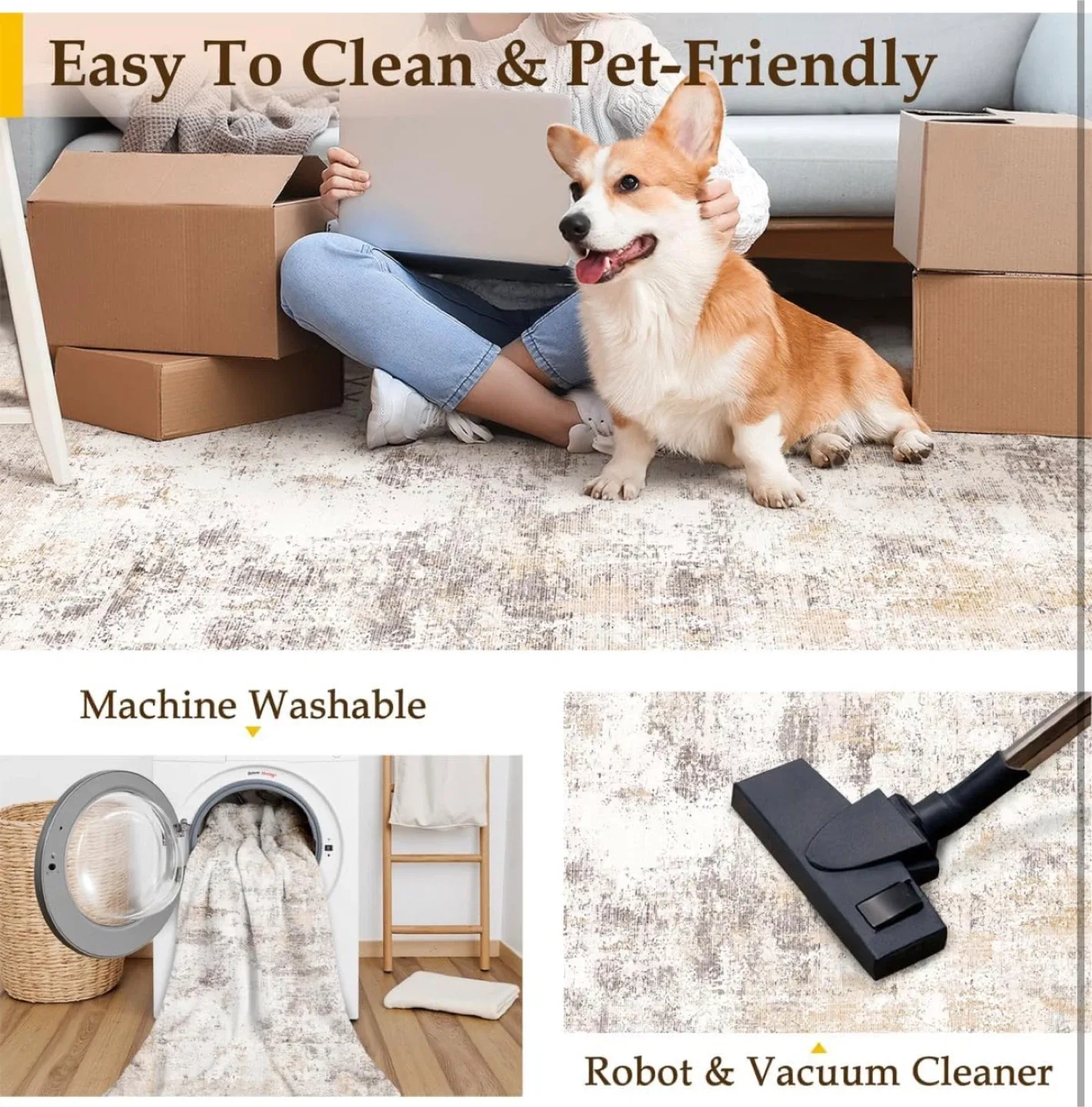 Beige Area Rug - Light Reference image indicator(6)