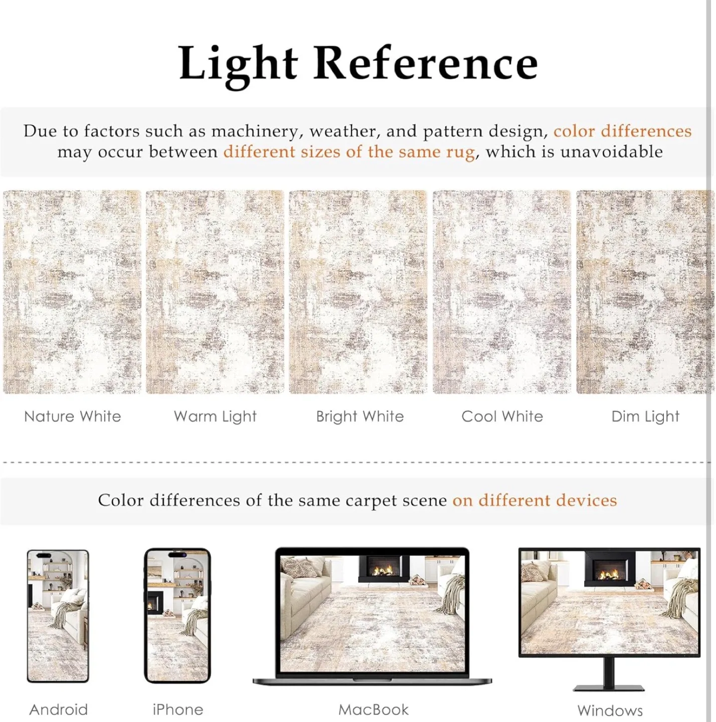 Beige Area Rug - Light Reference image indicator(4)