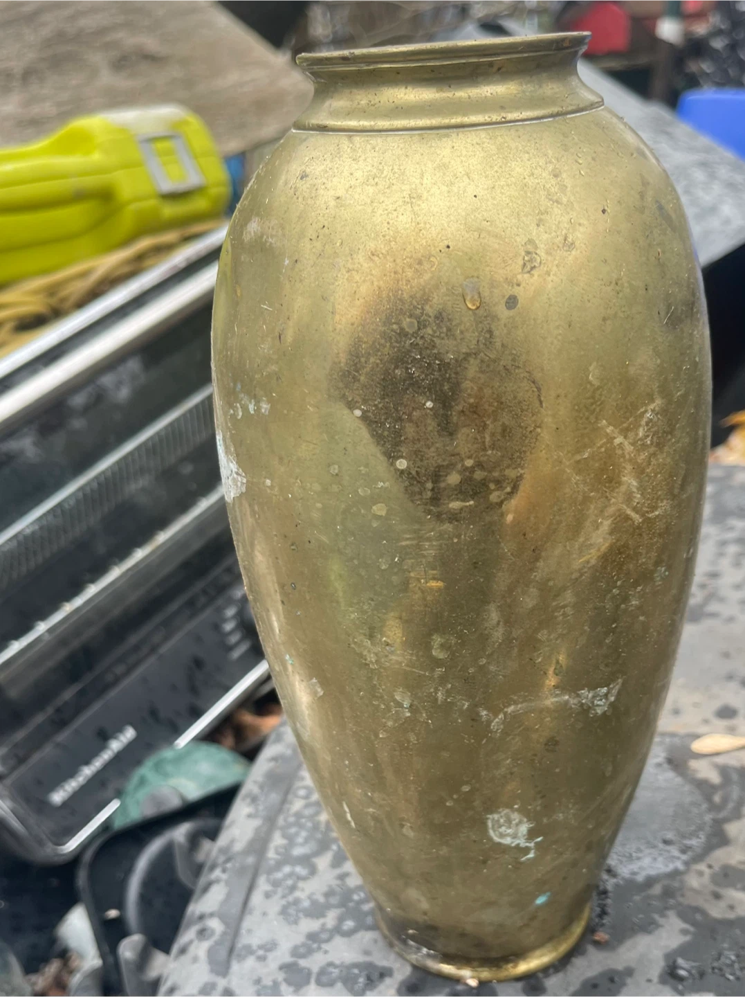 Vintage Brass Vase with Dragon Design - photo 2
