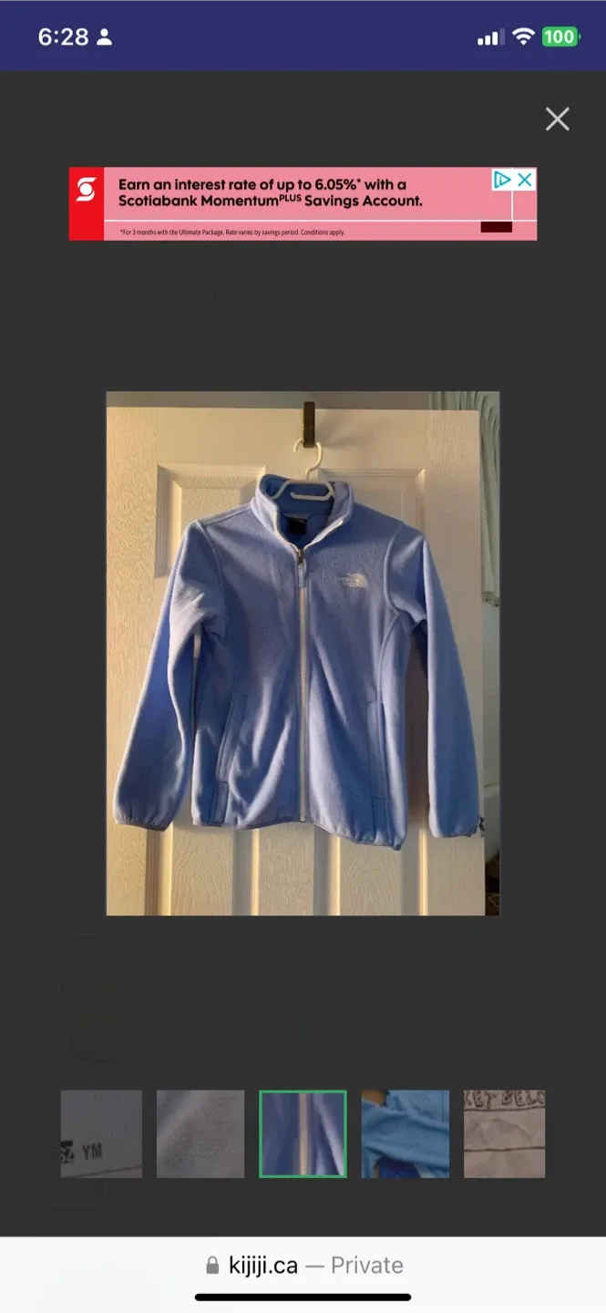 New Y 10/12 The North Face G Mountain View Triclimate Jacket YM image indicator(6)