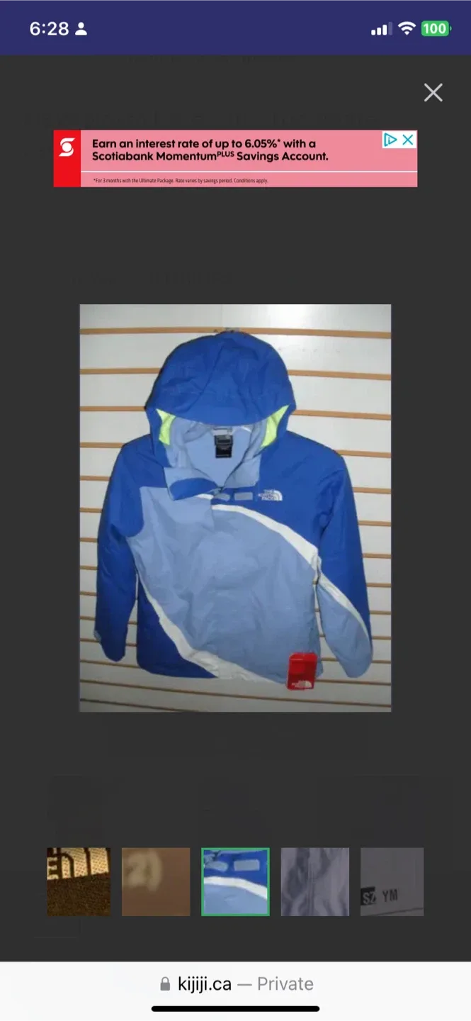 New Y 10/12 The North Face G Mountain View Triclimate Jacket YM image indicator(7)
