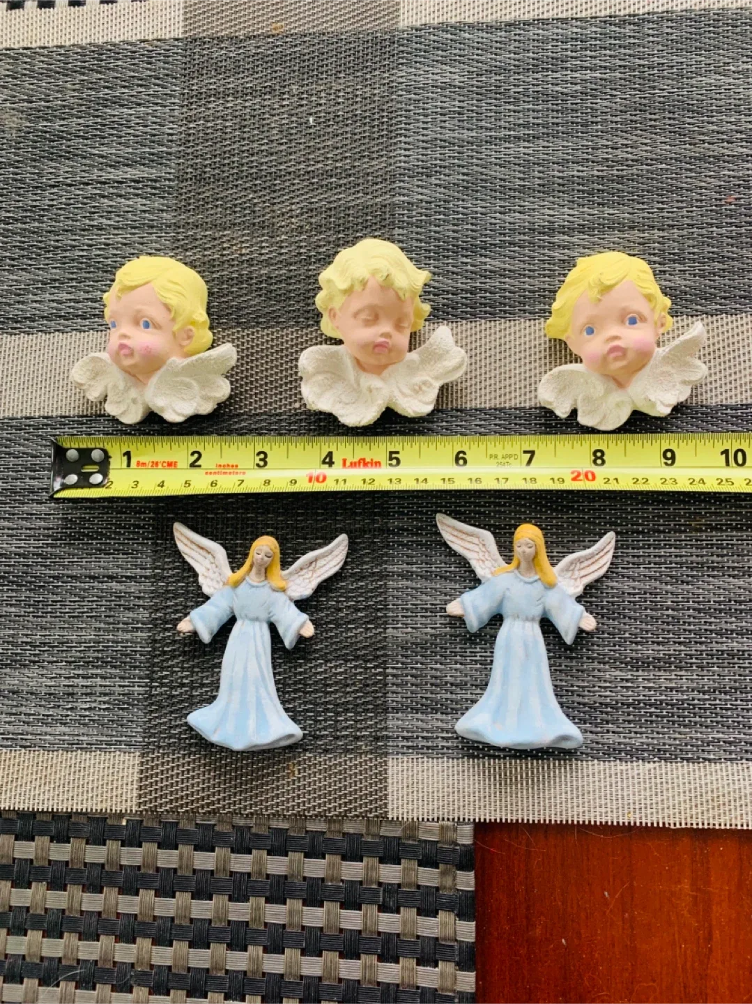 #Cleanout - NEW Angels Decoration Ornaments hand-painted plaster image indicator(6)