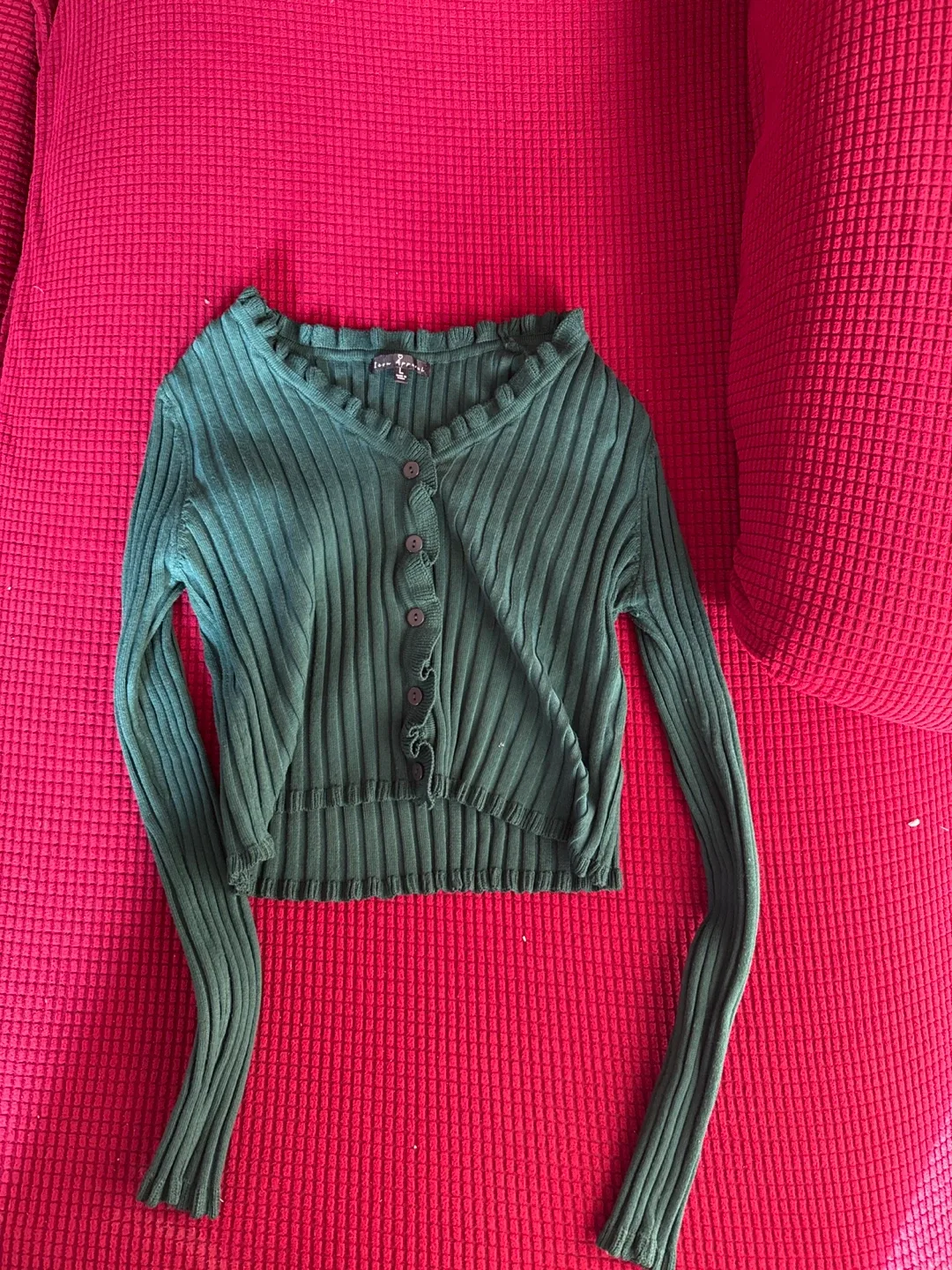 Love Tree Green Cardigan - Size Small