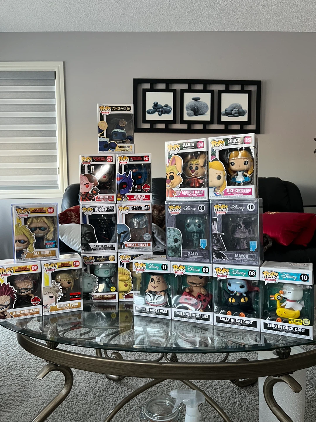 Funko Pop (18 boxes) - Disney, Star Wars, My Hero Academia