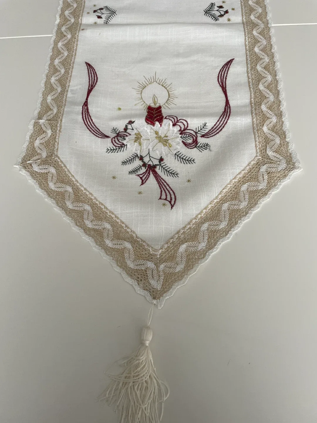 Embroidered Christmas Table Runner image indicator(3)