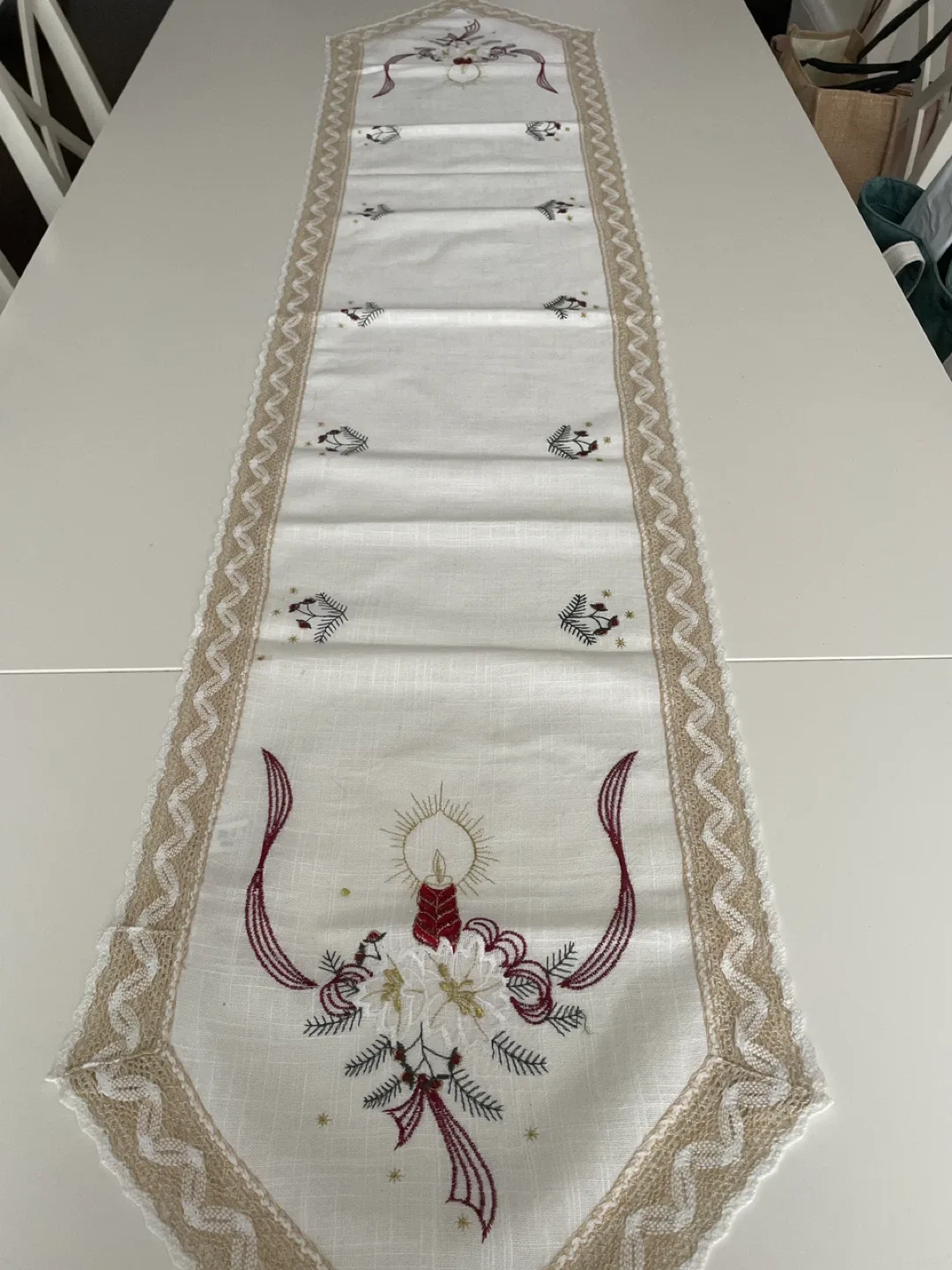 Embroidered Christmas Table Runner image indicator(4)
