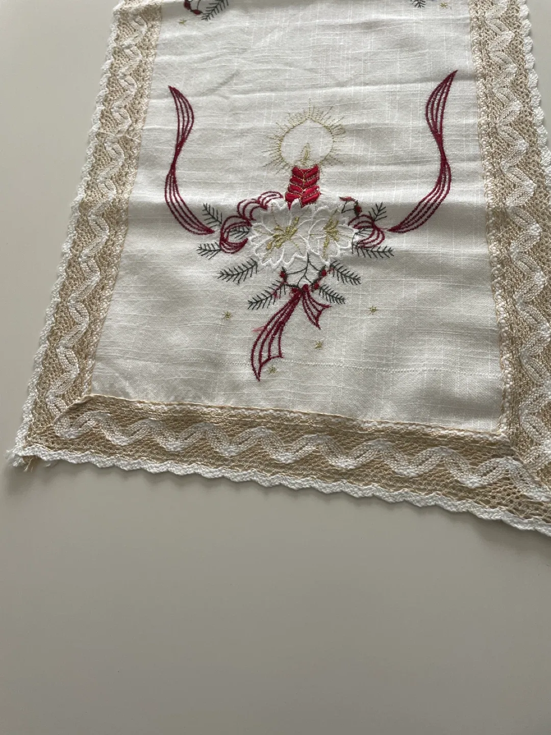 Embroidered Christmas Table Runner image indicator(3)