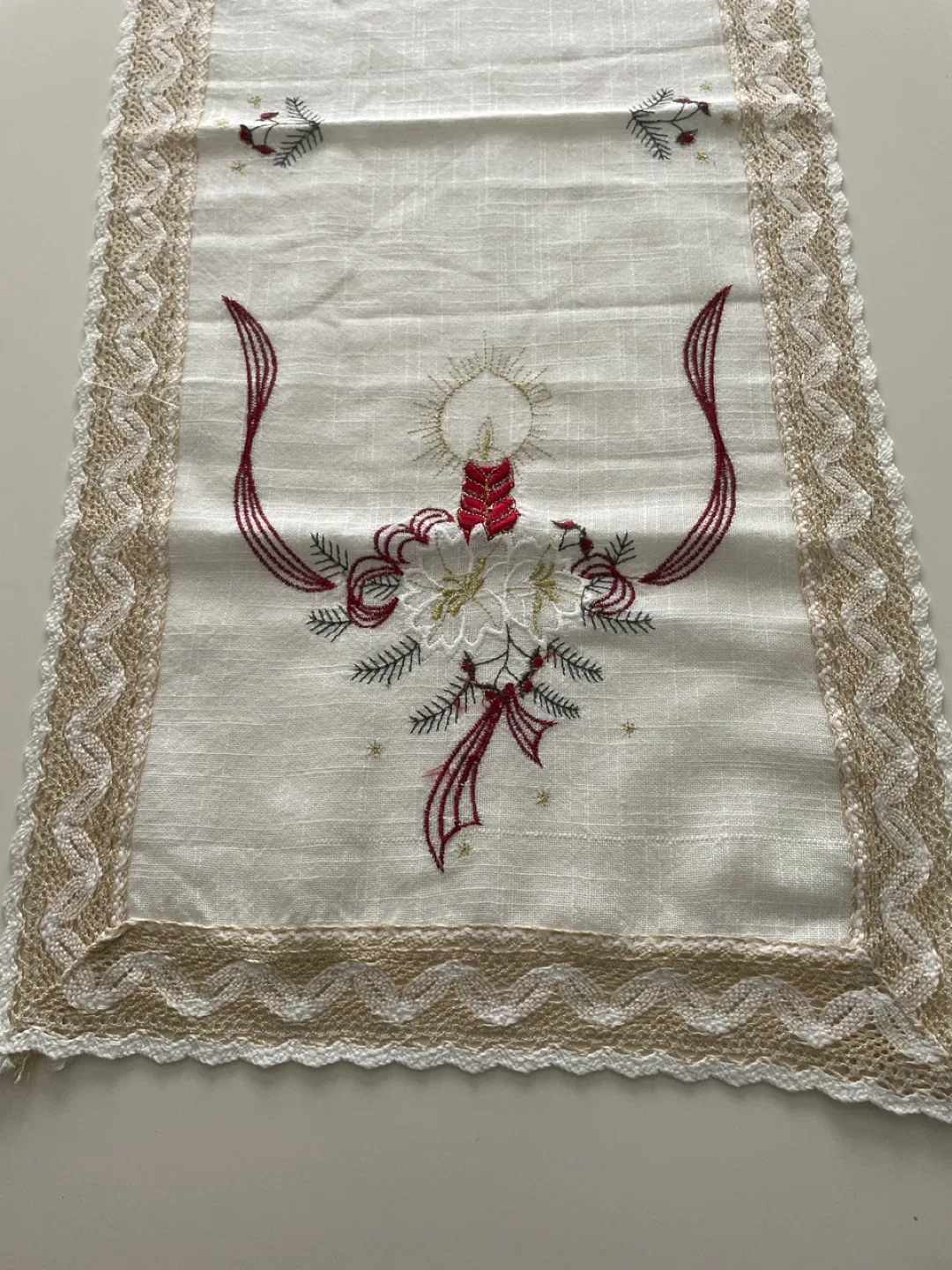 Embroidered Christmas Table Runner image indicator(2)
