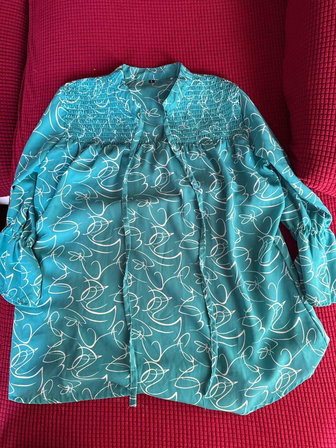 Turquoise Blouse - Size L