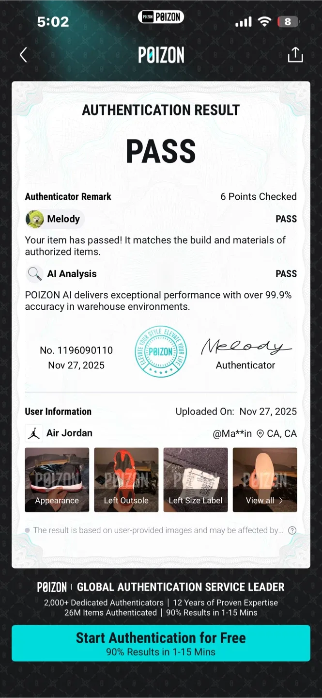 Air Jordan 11 Retro Black/True Red-White Size 9 image indicator(2)