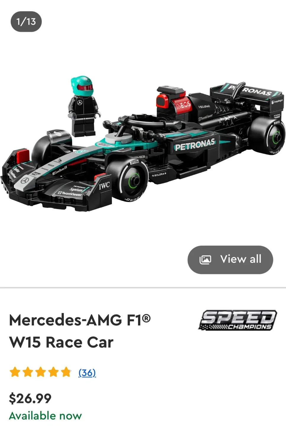 Lego Speed Champions Mercedes-AMG F1® W15 77244 image indicator(6)