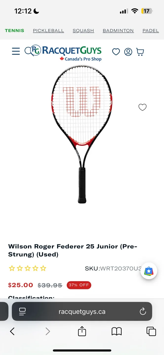 Wilson Roger Federer 25 Junior Tennis Racquet