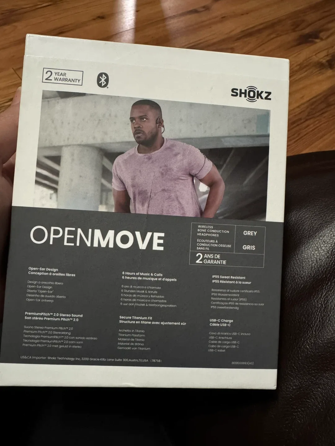 Shokz OpenMove Wireless Bone Conduction Headphones - Grey image indicator(2)