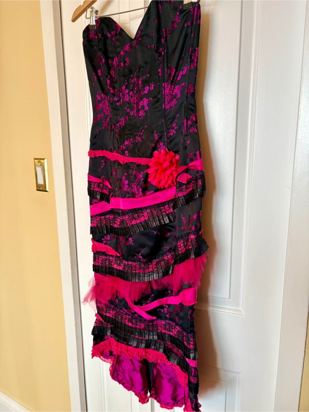 Black & Pink Corset Dress #clearout image indicator(2)