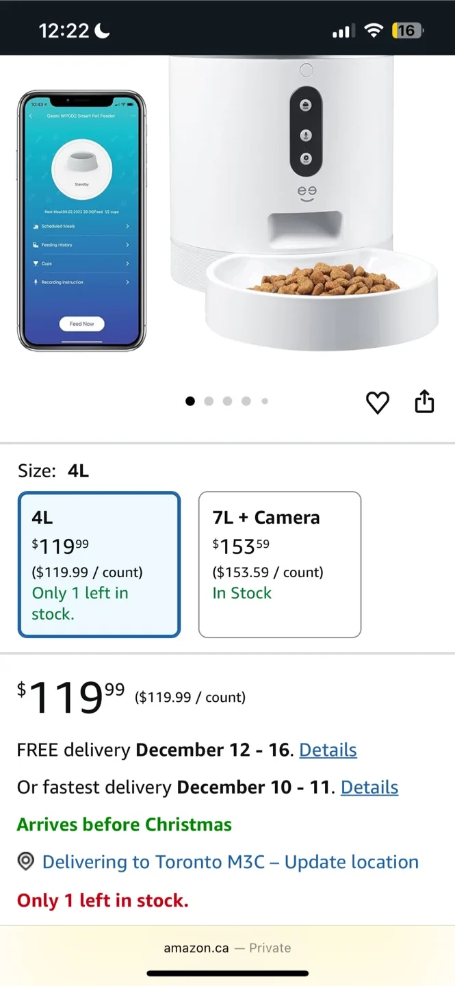 Geeni Smart Pet Feeder - Automatic Food Dispenser image indicator(7)