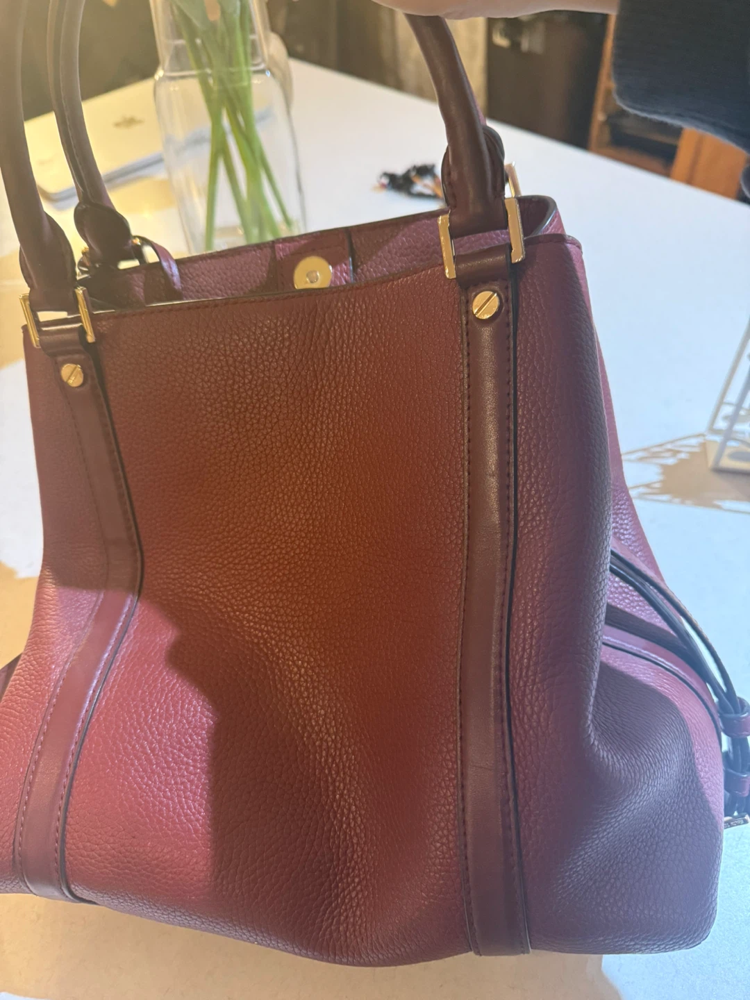 Michael Kors Burgundy Leather Handbag - photo 3