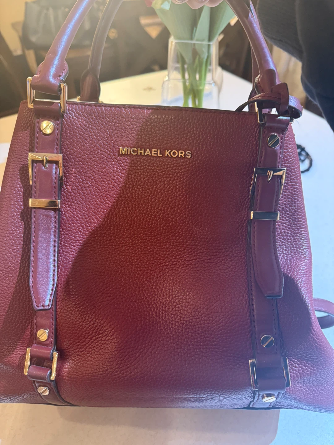Michael Kors Burgundy Leather Handbag - photo 2