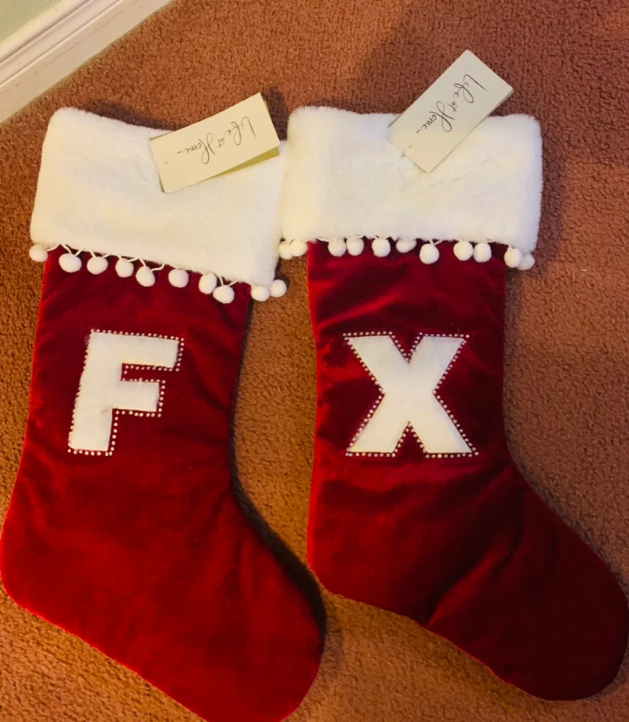 Christmas stocking pouches. New with tags.