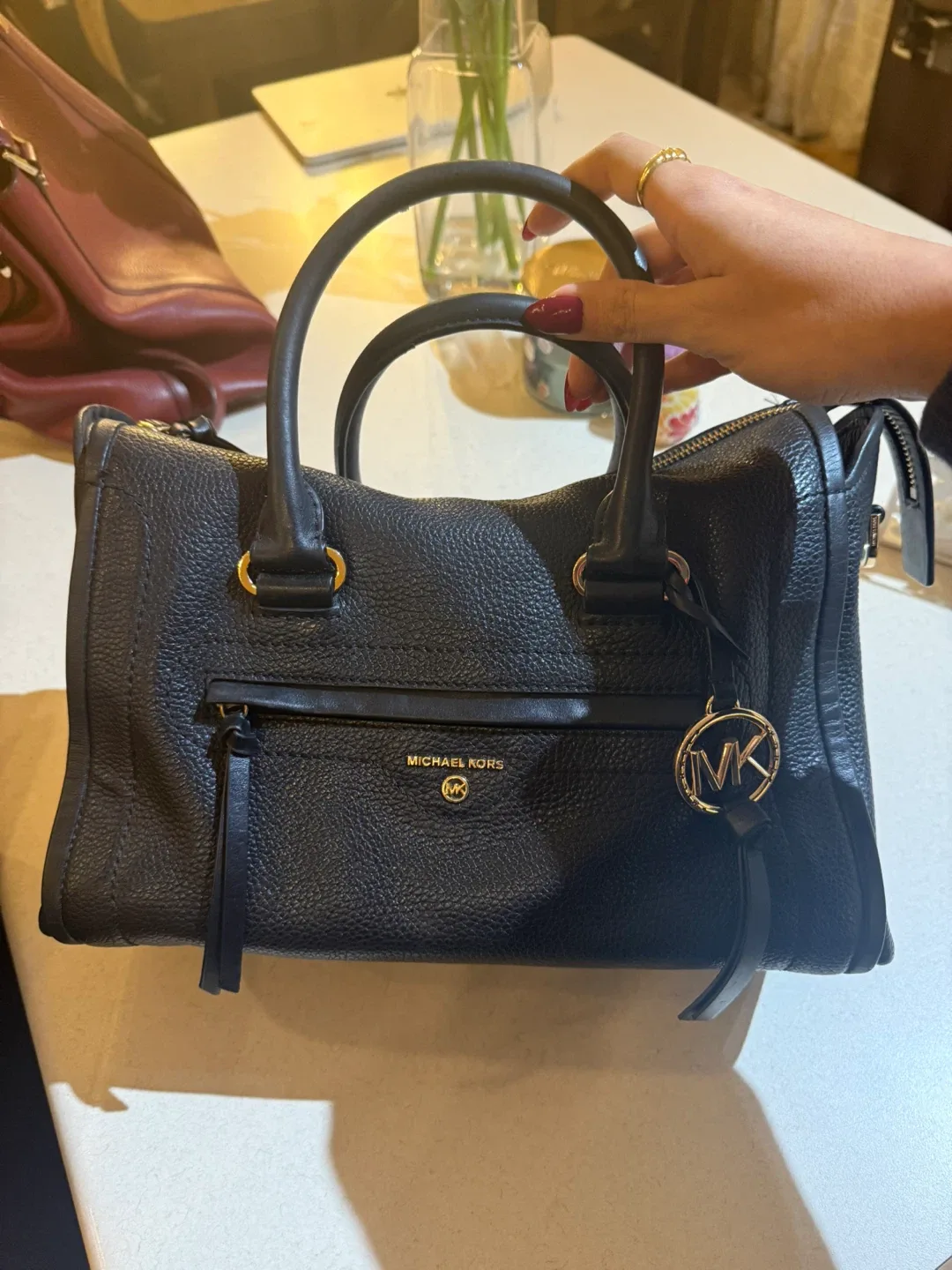Michael Kors Black Leather Handbag