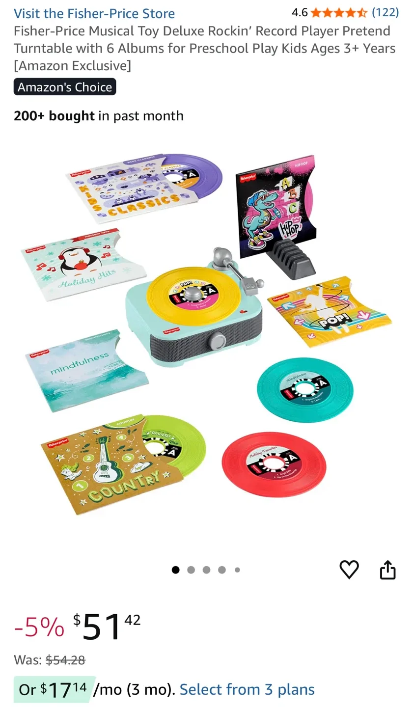 Fisher-Price Deluxe Rockin' Record Player