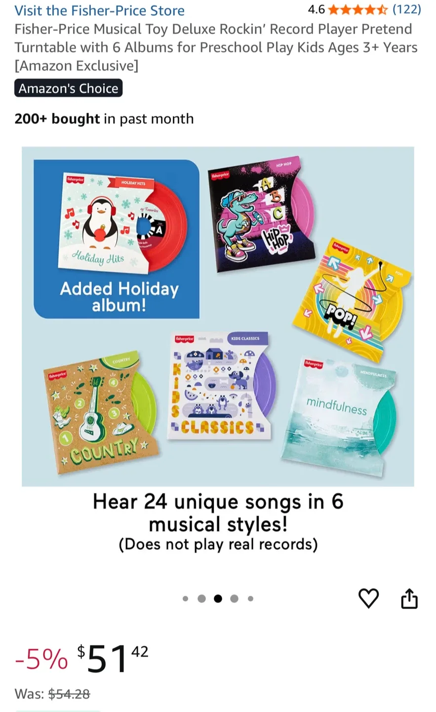 Fisher-Price Deluxe Rockin' Record Player image indicator(2)