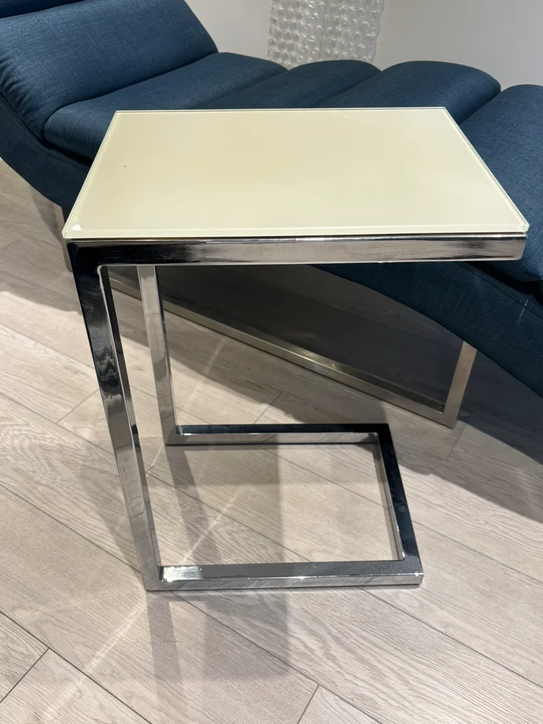 Chrome & Glass Side Table