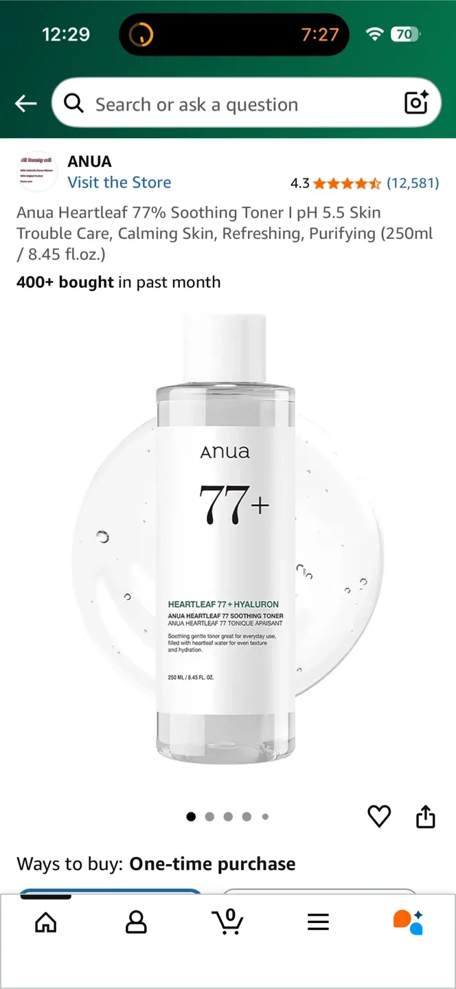 Anua Heartleaf 77% Soothing Toner