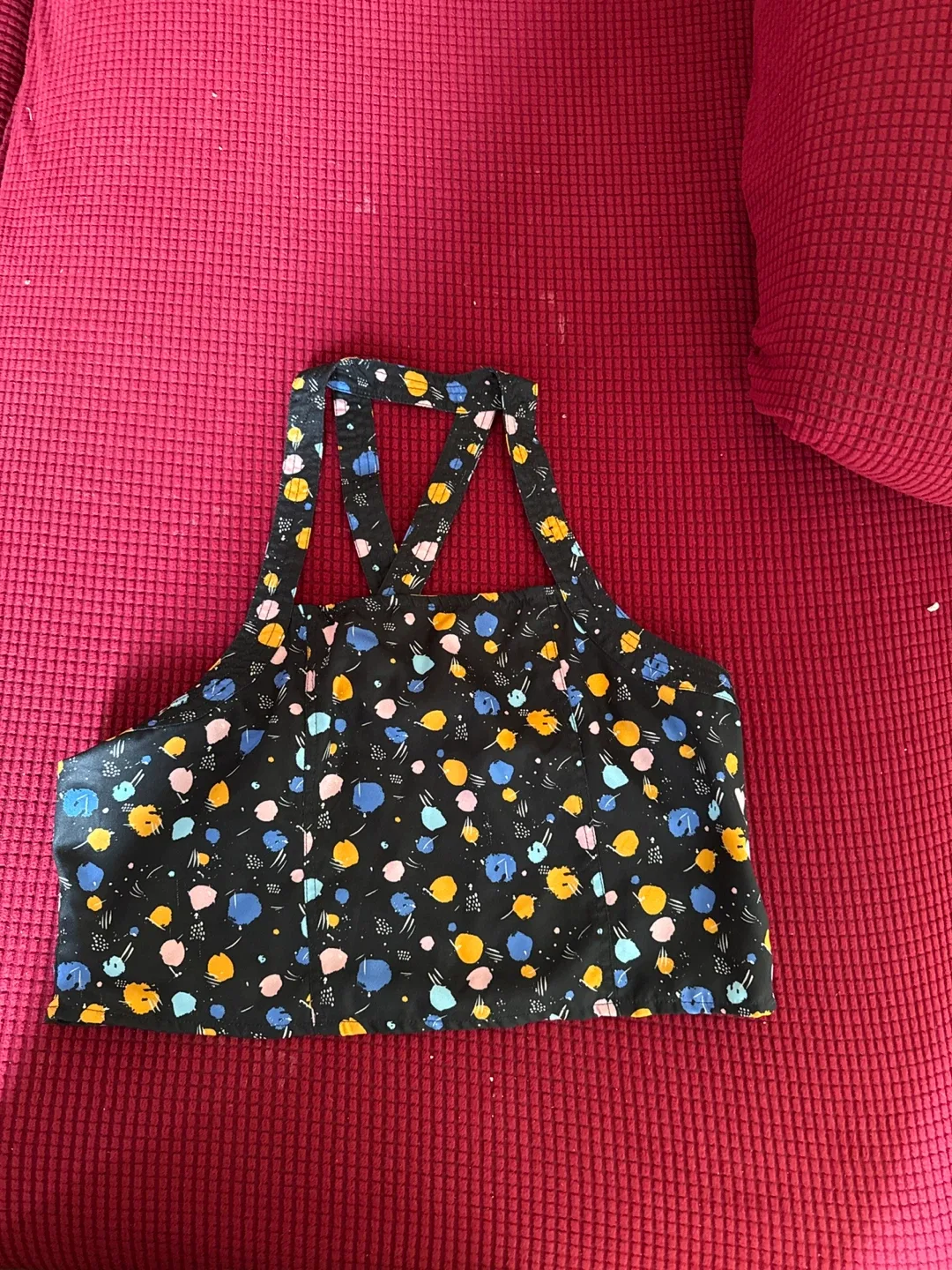 Patterned Black Tank Top