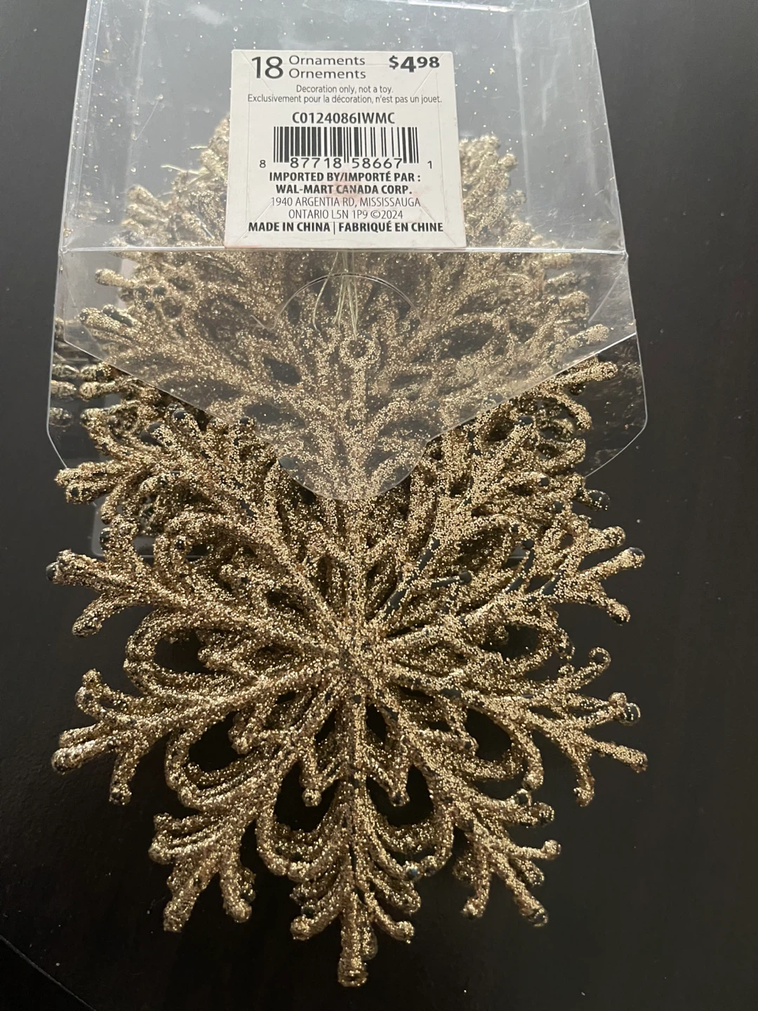 Holiday Time Gold Snowflake Ornaments (18) - photo 2