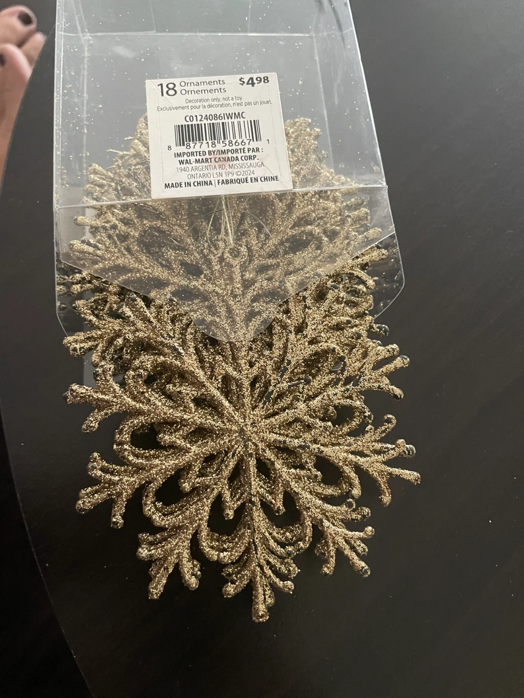Holiday Time Gold Snowflake Ornaments (18)