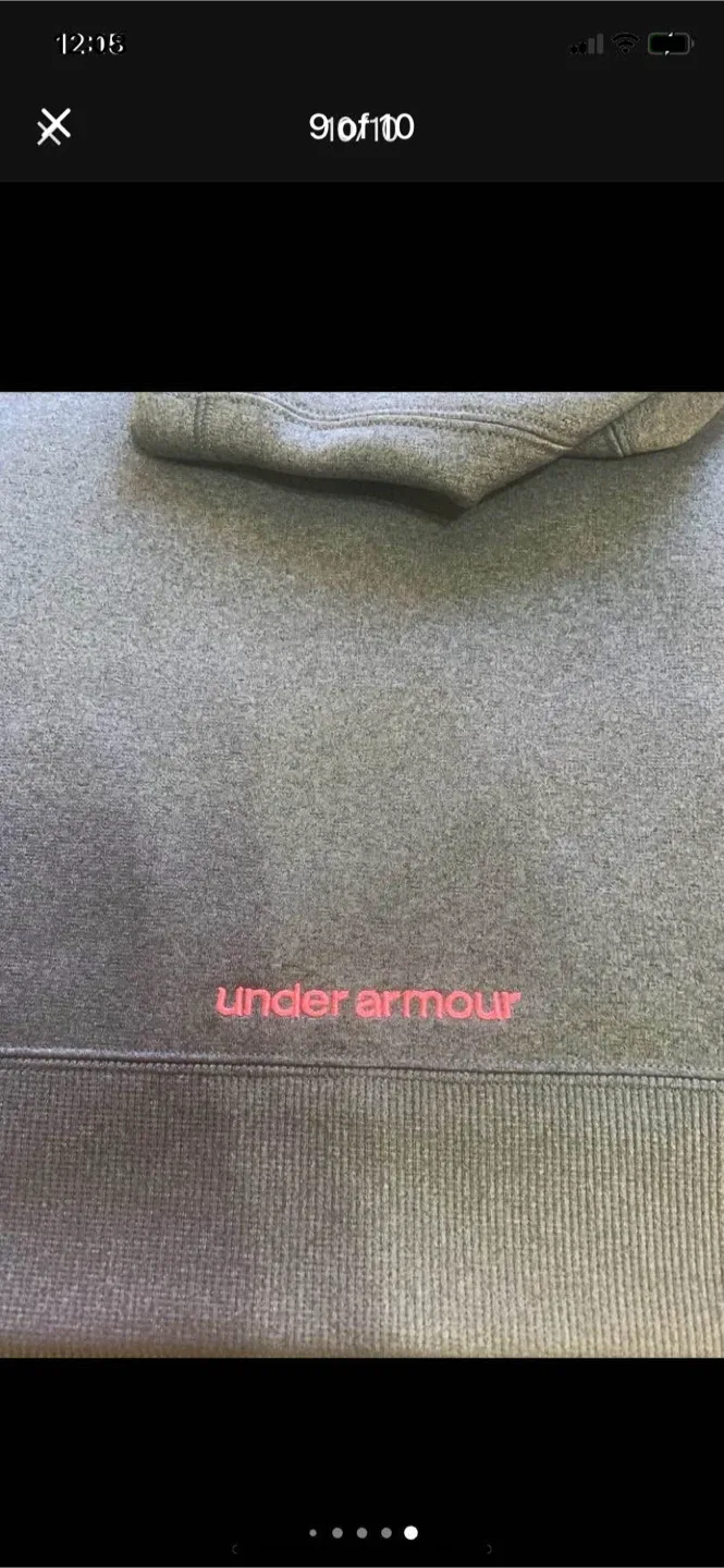 YOUTH Under Armour Hoodie - Grey & Pink image indicator(8)