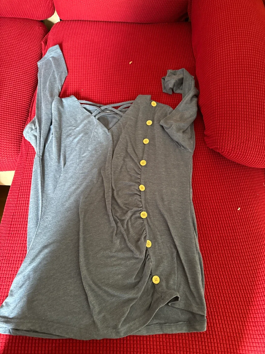 Gray Long Sleeve Top