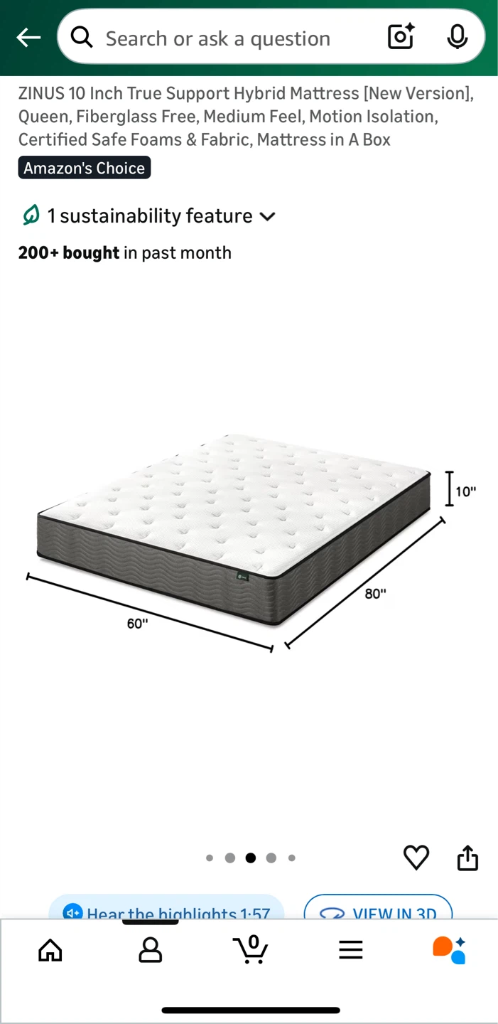 Queen Bed Frame & Mattress