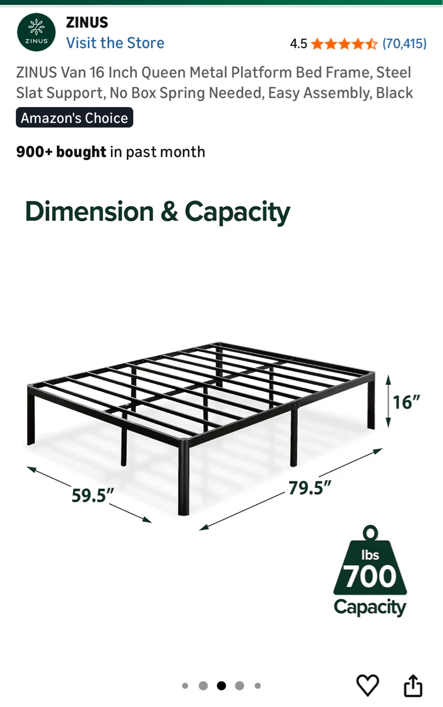 Queen Bed Frame & Mattress - photo 2