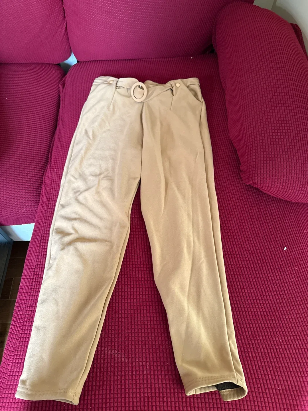Tan Pants with Belt
