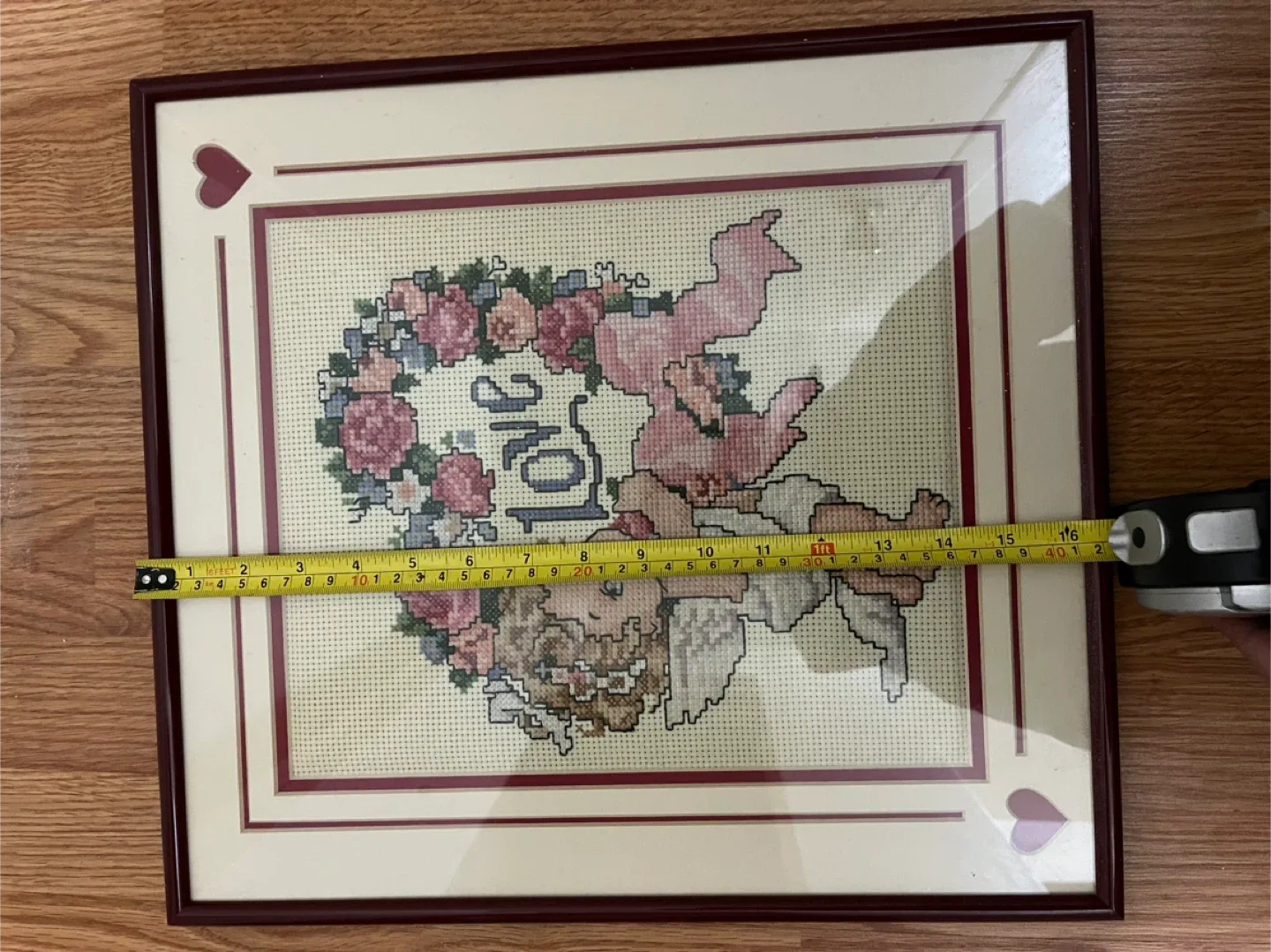 Framed Cross Stitch Art - Love Angel image indicator(3)