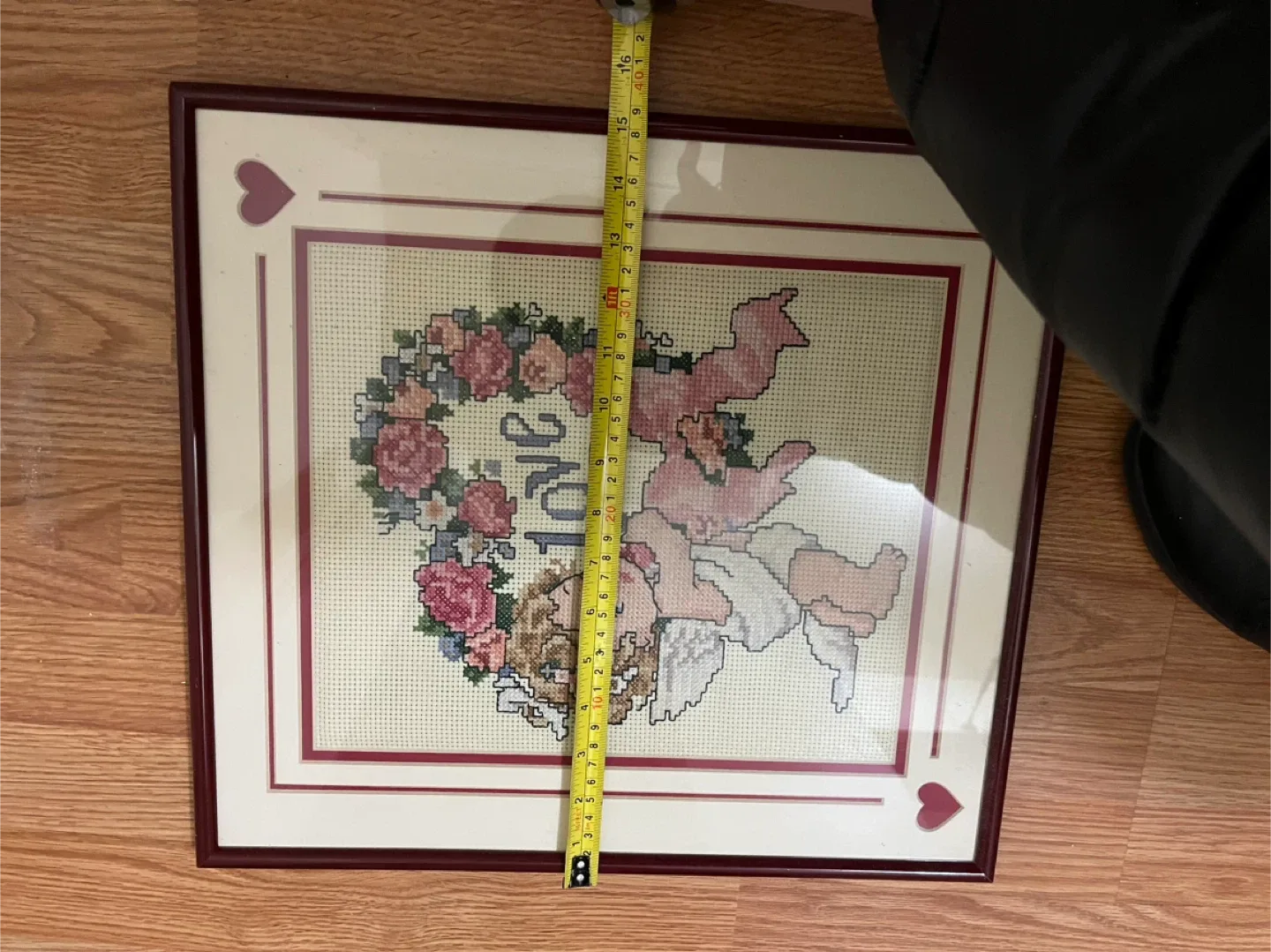 Framed Cross Stitch Art - Love Angel image indicator(4)