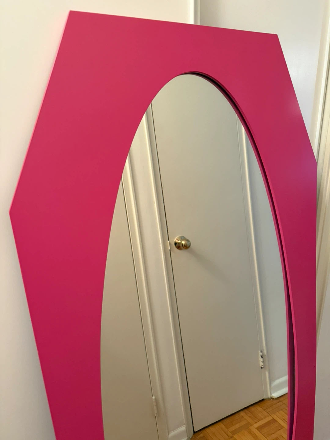 Large Pink Full Length Mirror - Standing or Hanging - photo 3