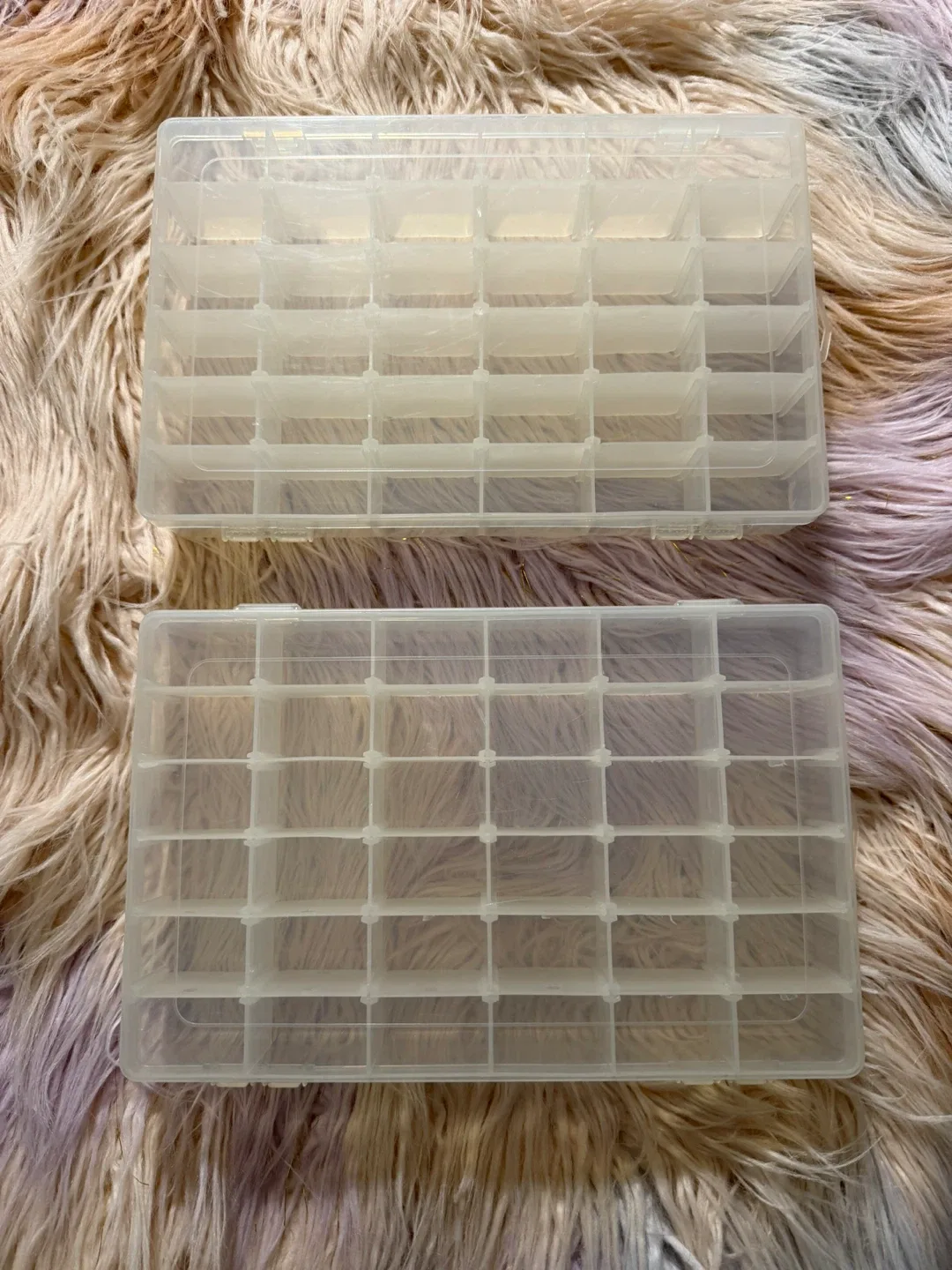 2 Clear Plastic Organizer Cases