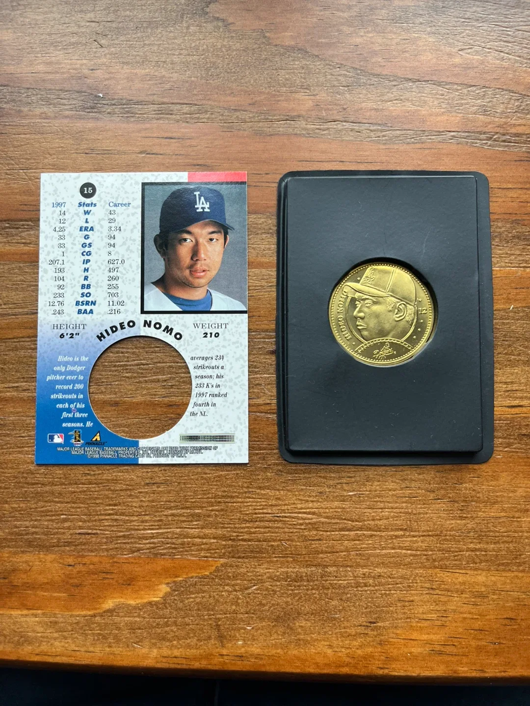 1998 Pinnacle Mint Collection w/Coin Hideo Nomo #15 image indicator(2)