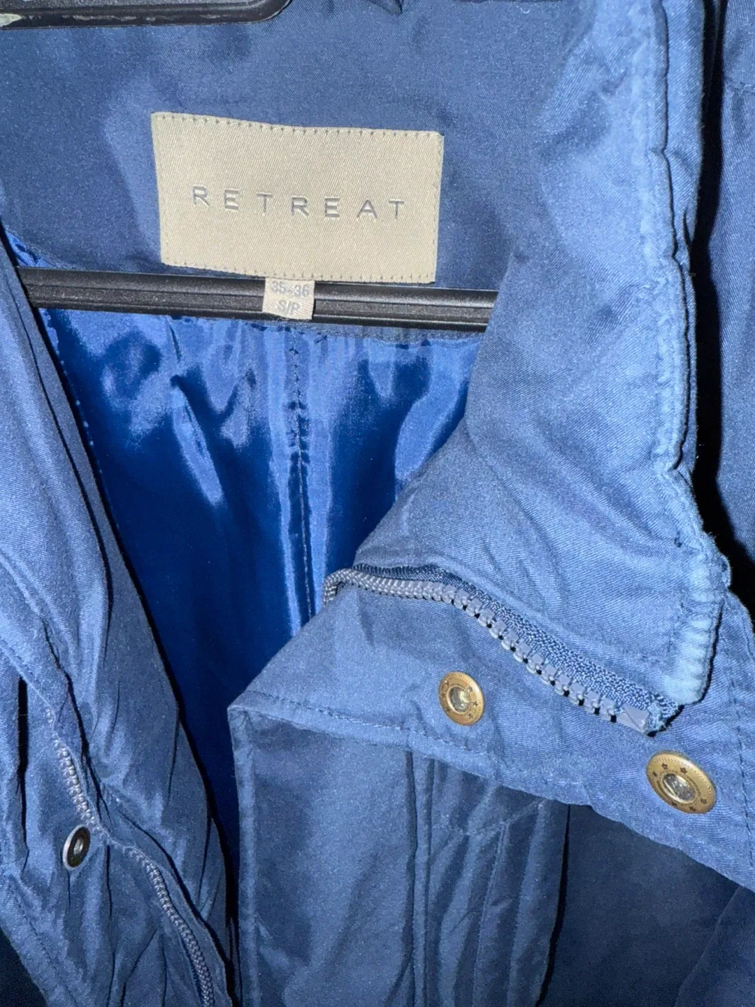 Retreat Navy Blue Jacket (Size S/P) #Cleanout