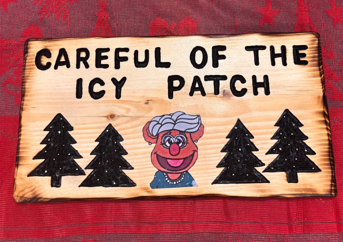 Handmade "Careful of the Icy Patch" Sign