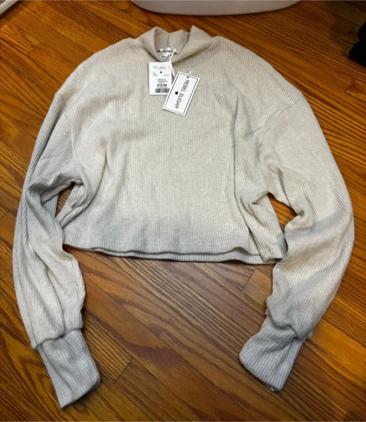 Beige Crop Turtleneck - Size M