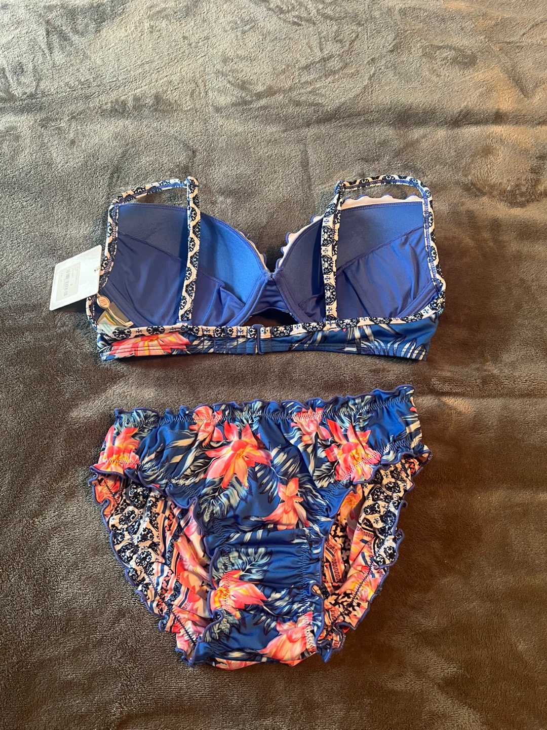 🏆 Tagetik Blue Floral Bikini Set - New with Tags! - photo 3