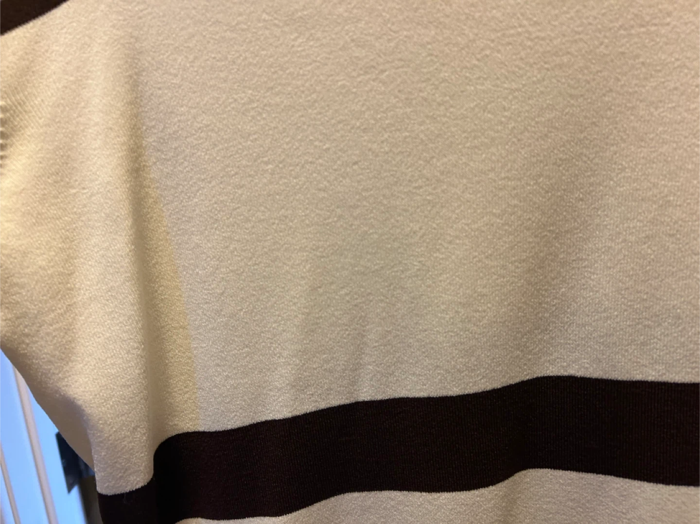Katmay Cream & Brown Striped Knit Top - photo 3