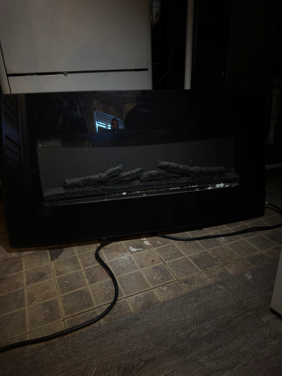 Black Electric Fireplace