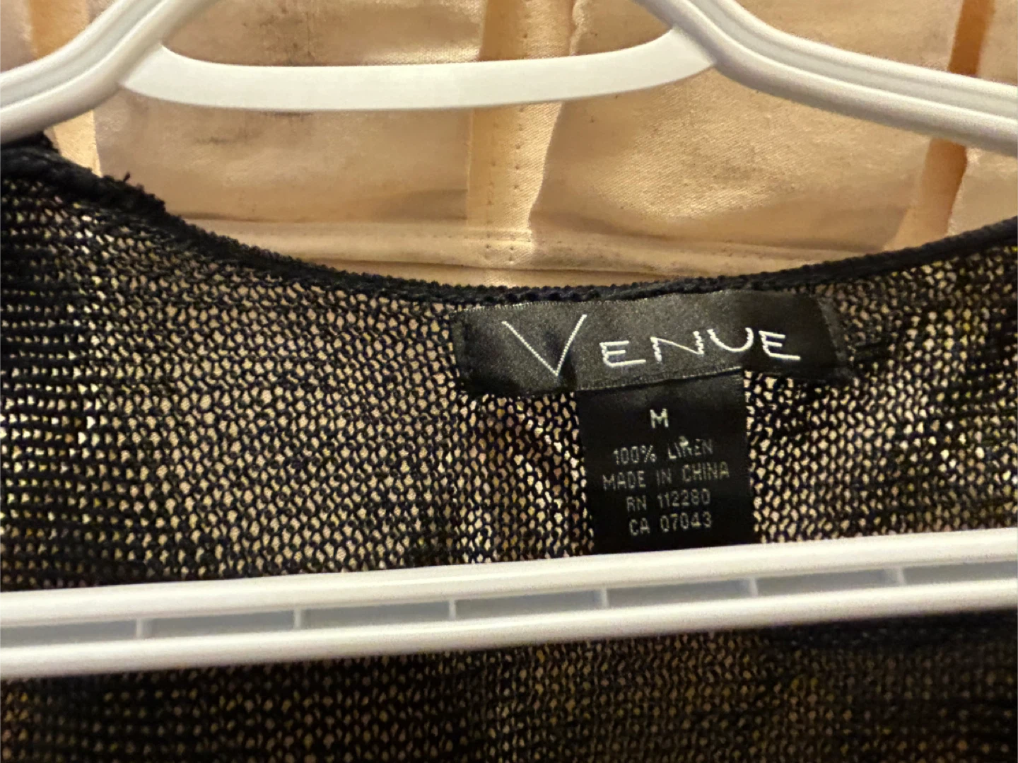 Venue Black Linen Vest - Size M - photo 2