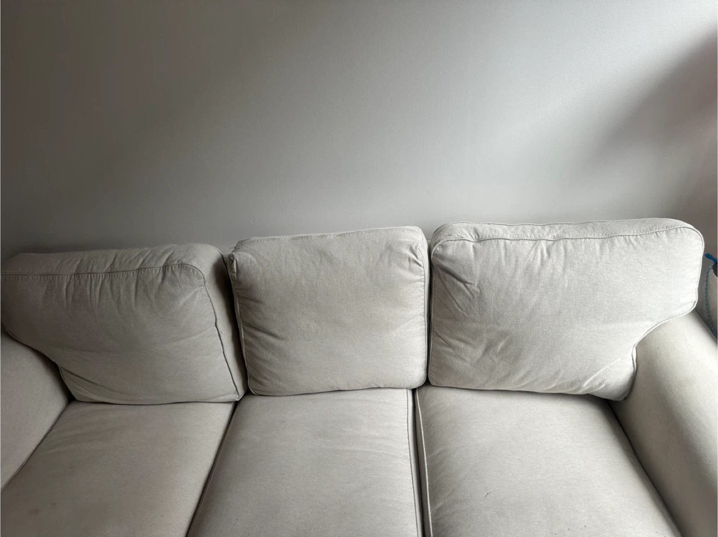 Comfortable White Three-Seat Sofa from IKEA - photo 5
