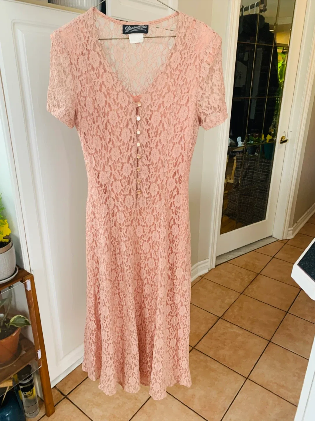 #cleanout - Ladies Prom Bridesmaid Gown Party Dress Peach